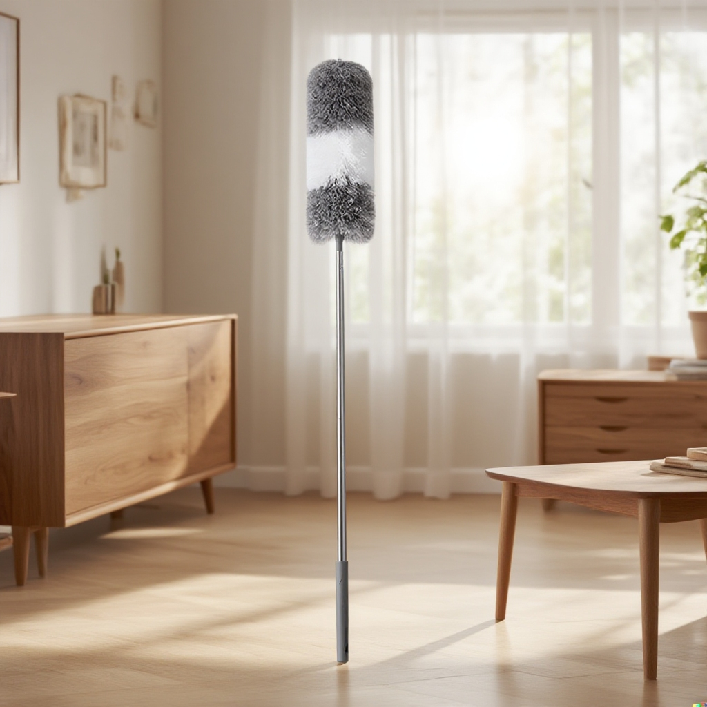 Teleskopický prachovka z kuřecího peří, domácí čisticí nástroj