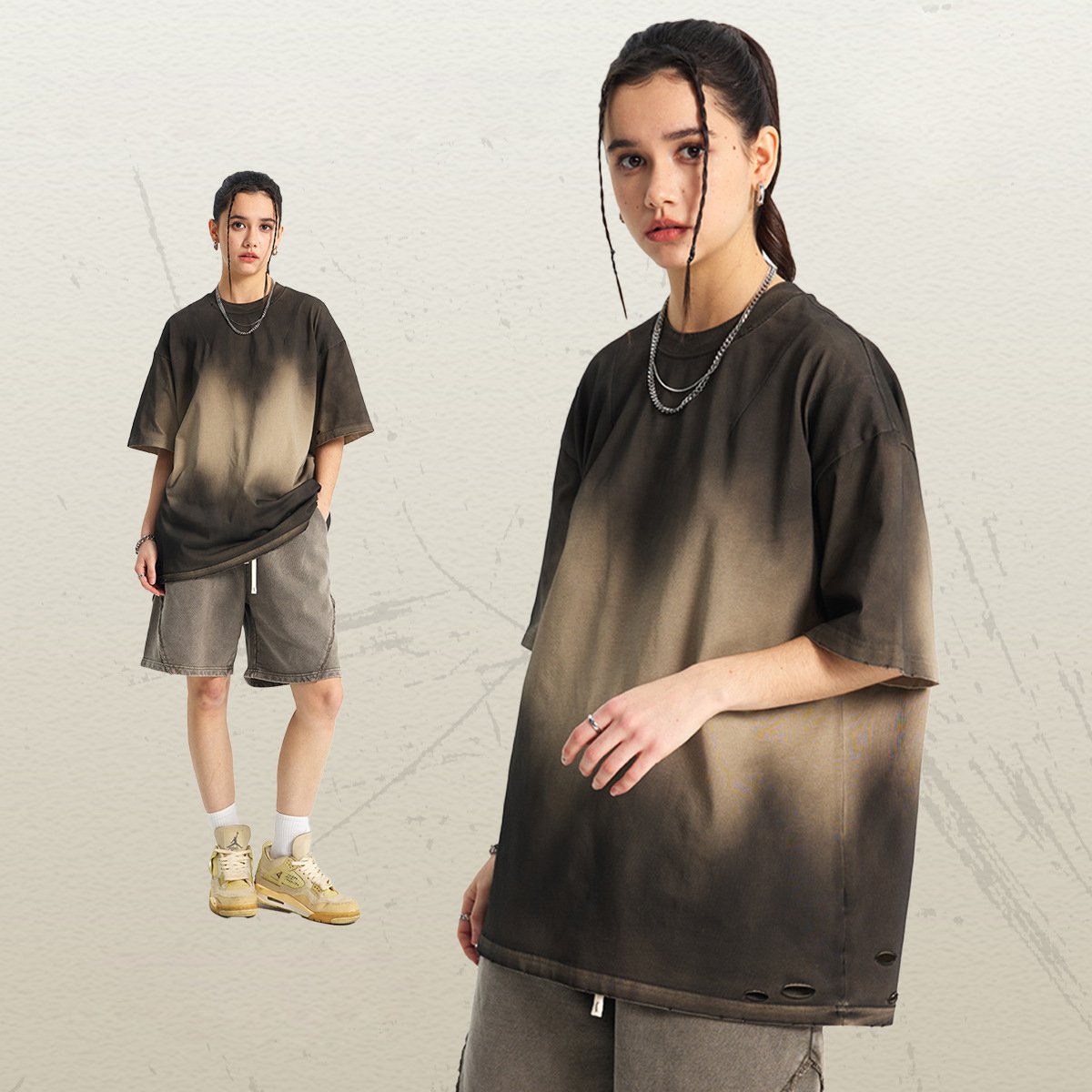 Eingelegte t-shirts aus dem sommer