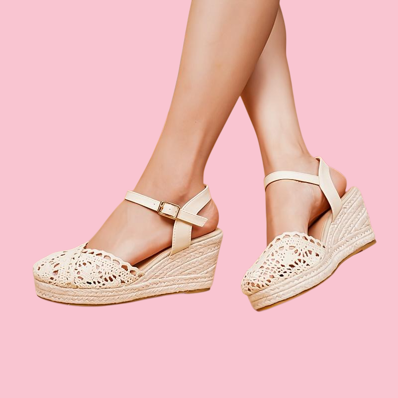 웨지 힐 두꺼운 밑창 샌들