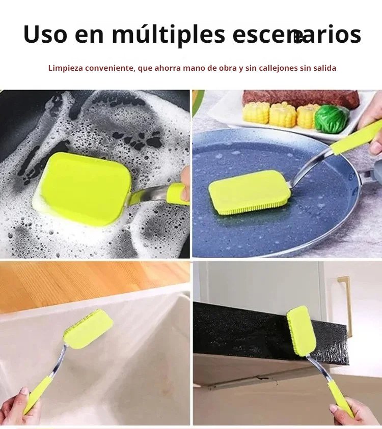 Cepillo de silicona apto para lavavajillas, fácil de lavar