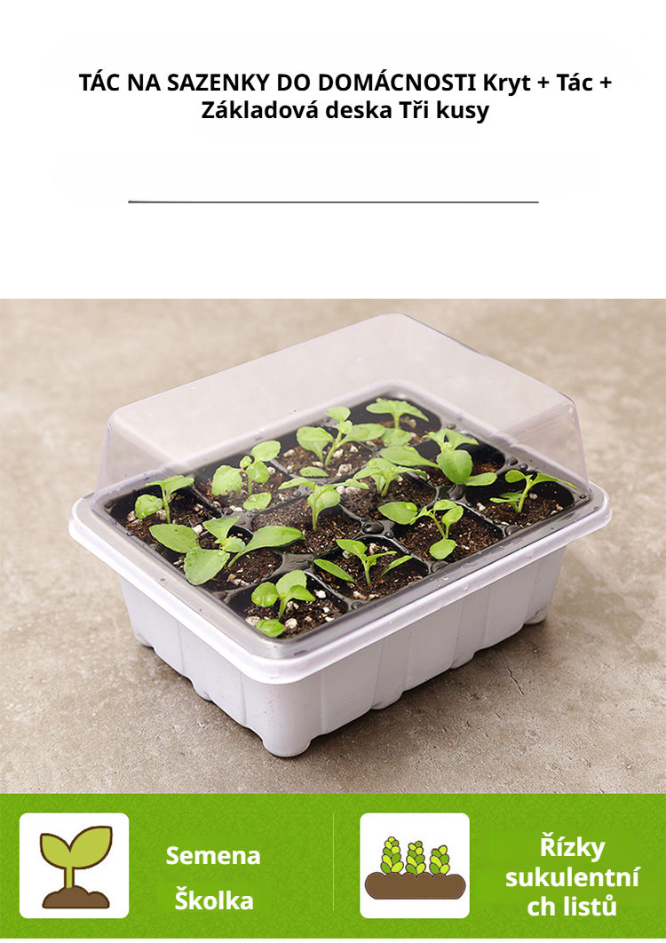 Detail otvorů plastového sadbovače pro odvodnění