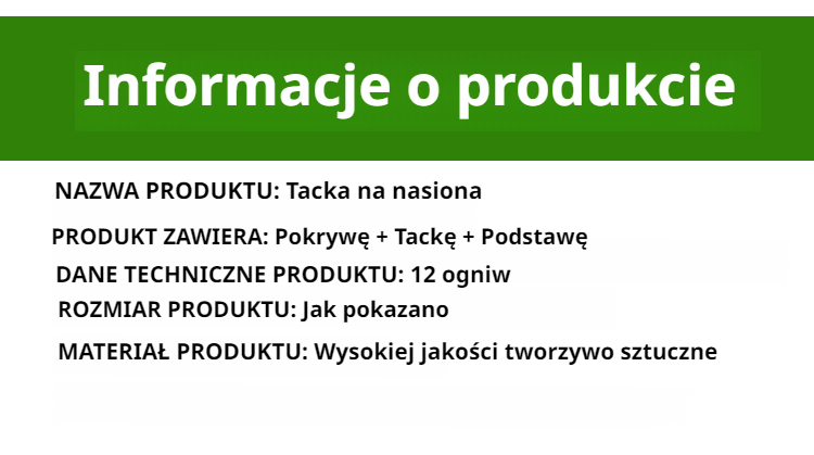 Skrzynka na sadzonki z tworzywa sztucznego