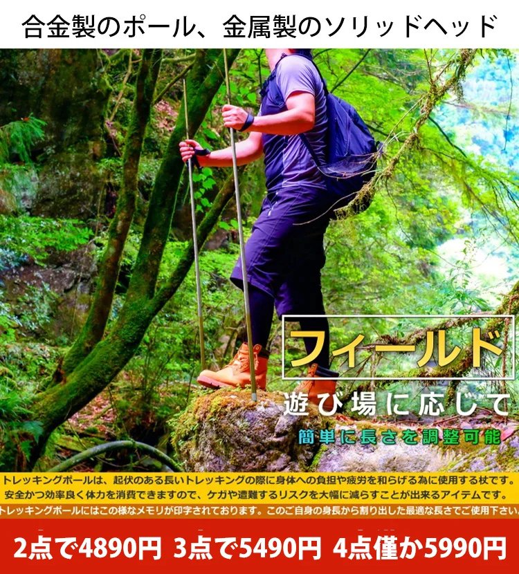 伸縮式多機能トレッキングポール