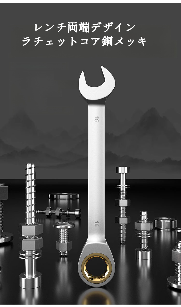 プロも納得の多機能レンチセット