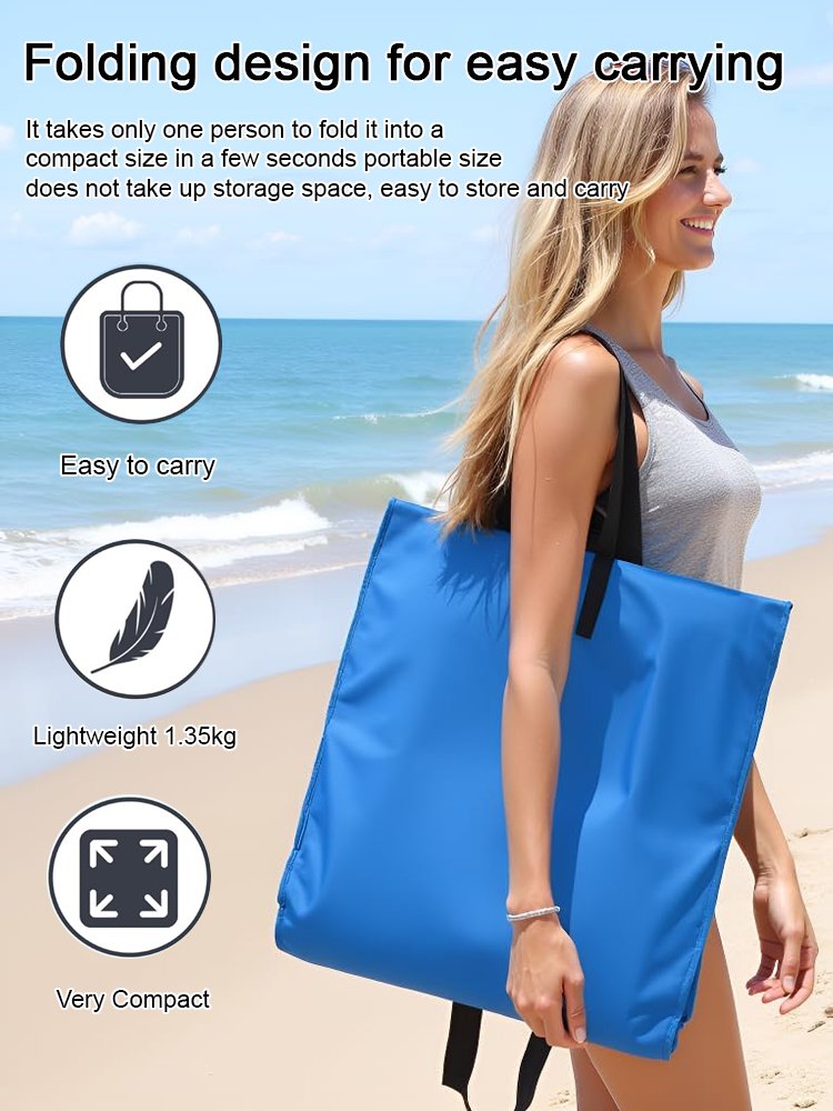 Convenient folding outdoor beach mat lounge chair