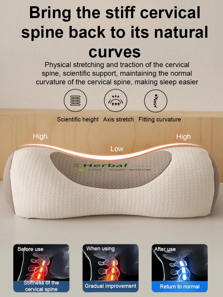 Buckwheat neck protection and traction pillow