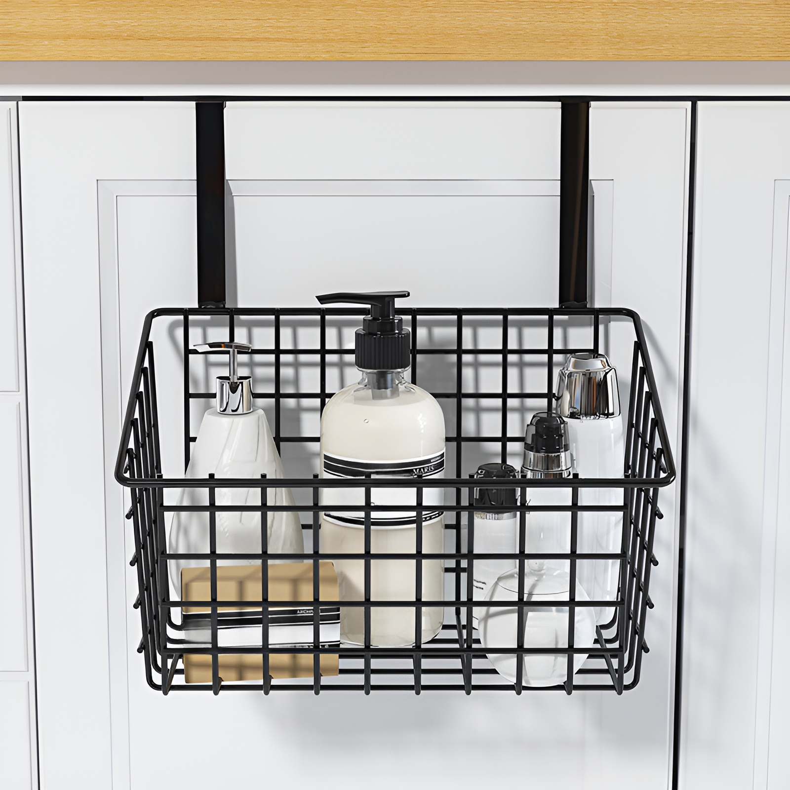 Hängen tür hinten rack lagerung korb bad küche balkon schrank tür rack hängen korb artefakt