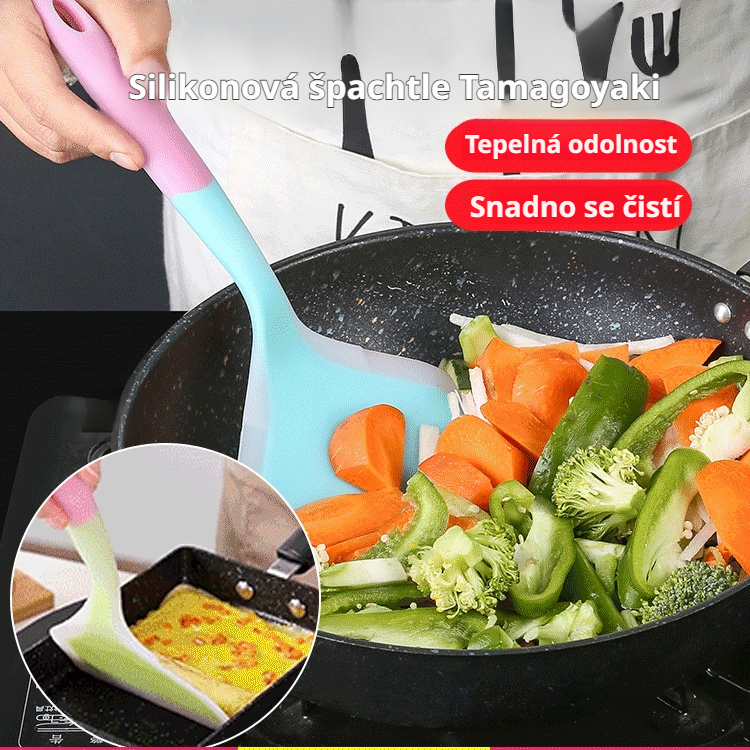 Silikonová špachtle na tamago-yaki