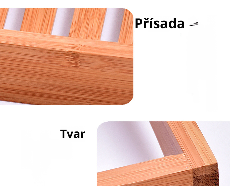 Multifunkční polička do koupelny a toalety z přírodního bambusu