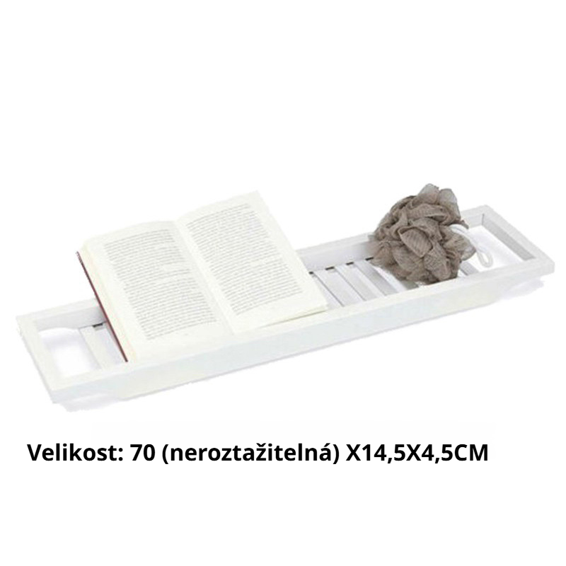 Bambusová protiskluzová vana polička pro koupelnu a toaletu