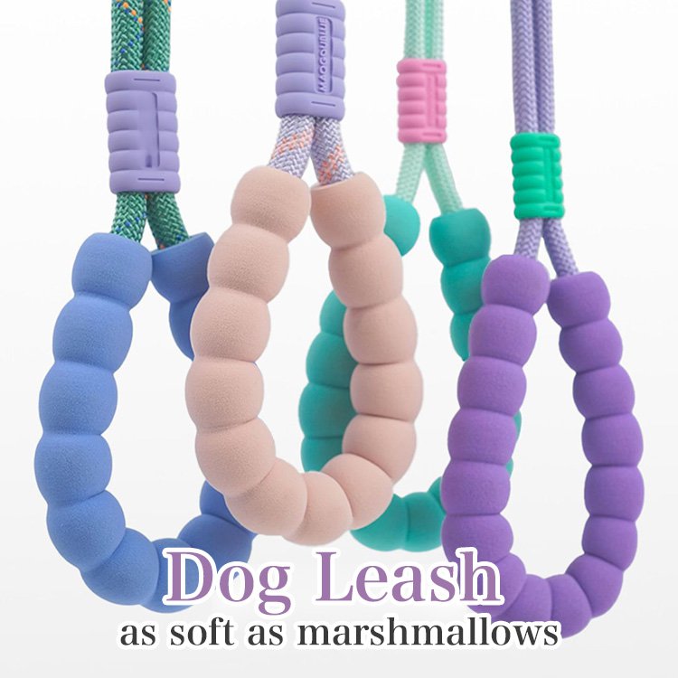 Giipet - Long Lead, Round Rope, Dog Leash, Sponge Handle, Lightweight, Suitable for Medium and Large