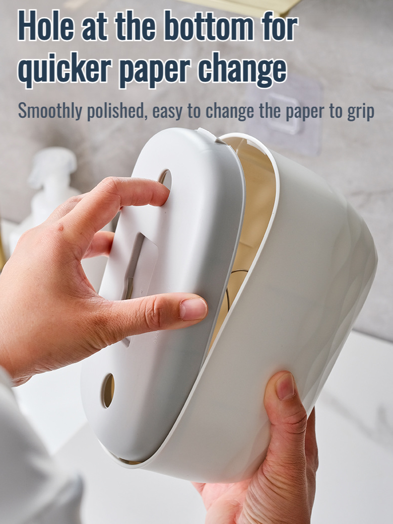 Lift the paper box Multifunctional water ripple desktop wallmounted tissue box Spring paper box