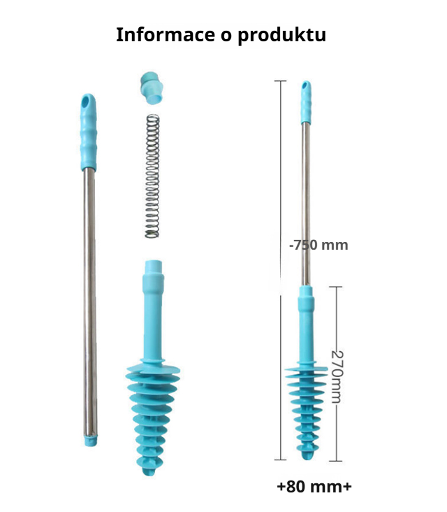 Pístový čistič toalety v domácím prostředí