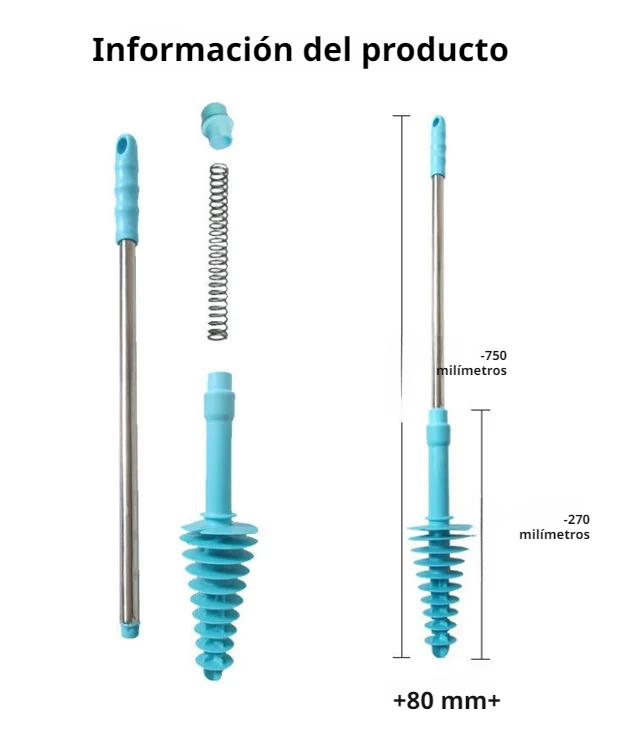 Vista lateral del desatascador JMS-M00956