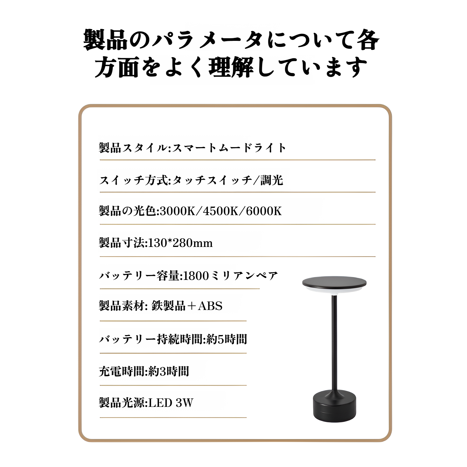 キャンプやアウトドア用LEDライト