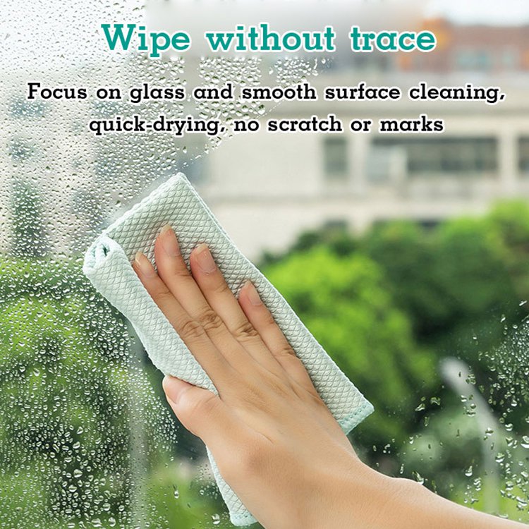 Fish-Scale Grid Absorbent Cleaning Cloth