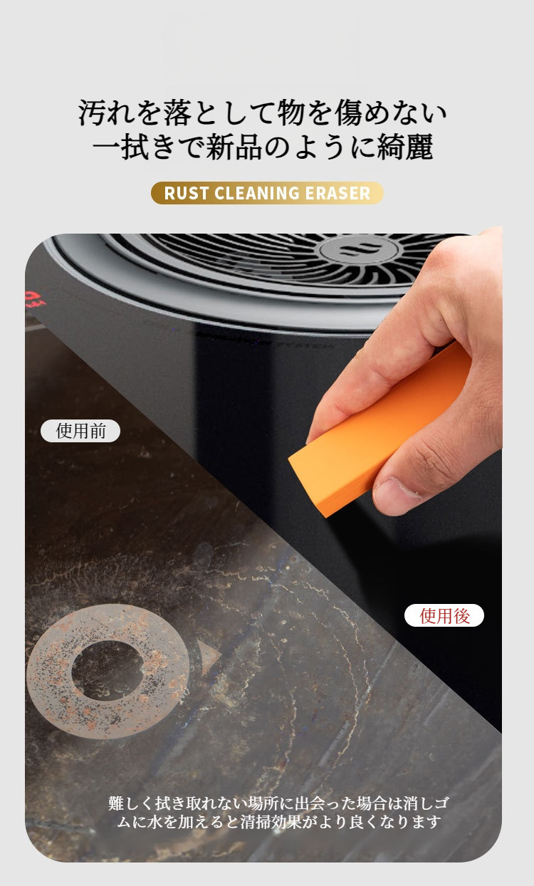 キッチン掃除が簡単になる家庭用消しゴムの紹介