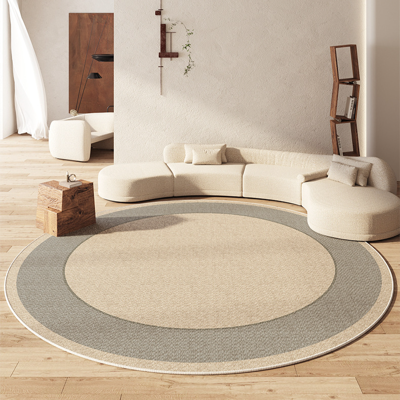 軽い高級寝室用ベッドサイドラグ 丸いループパイルソファ毛布 リビングルーム用カーペット ベッドルーム ベッドサイドラグ コーヒーテーブル カーペット