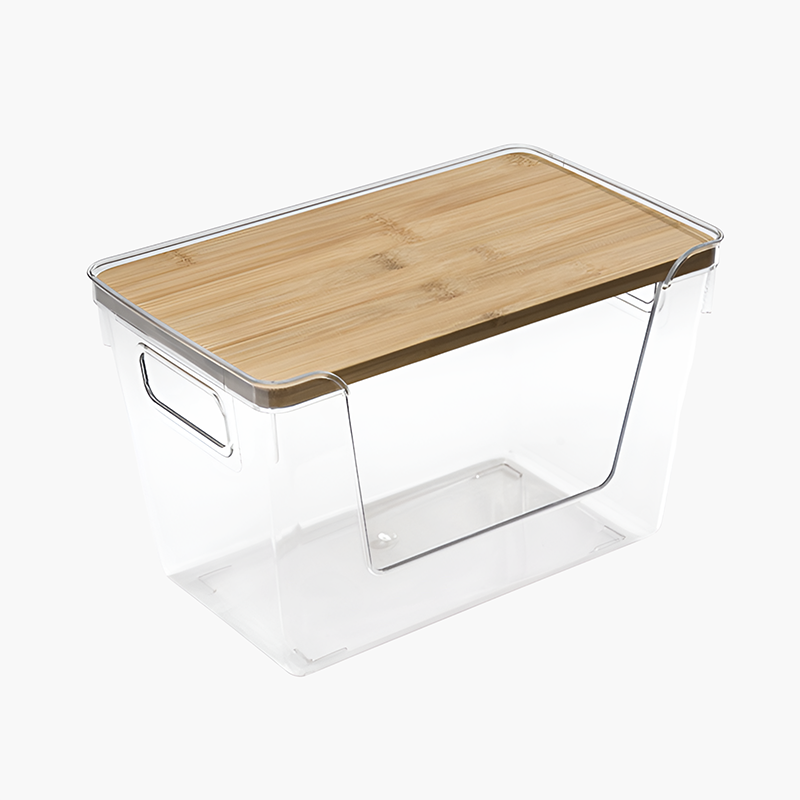 竹蓋付き大容量PET収納ボックス