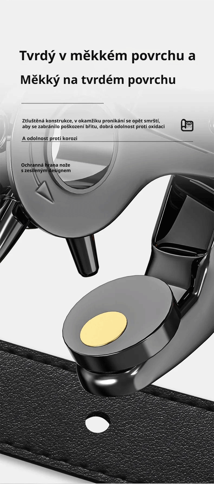 Nástroj na děrování kůže s ergonomickou rukojetí