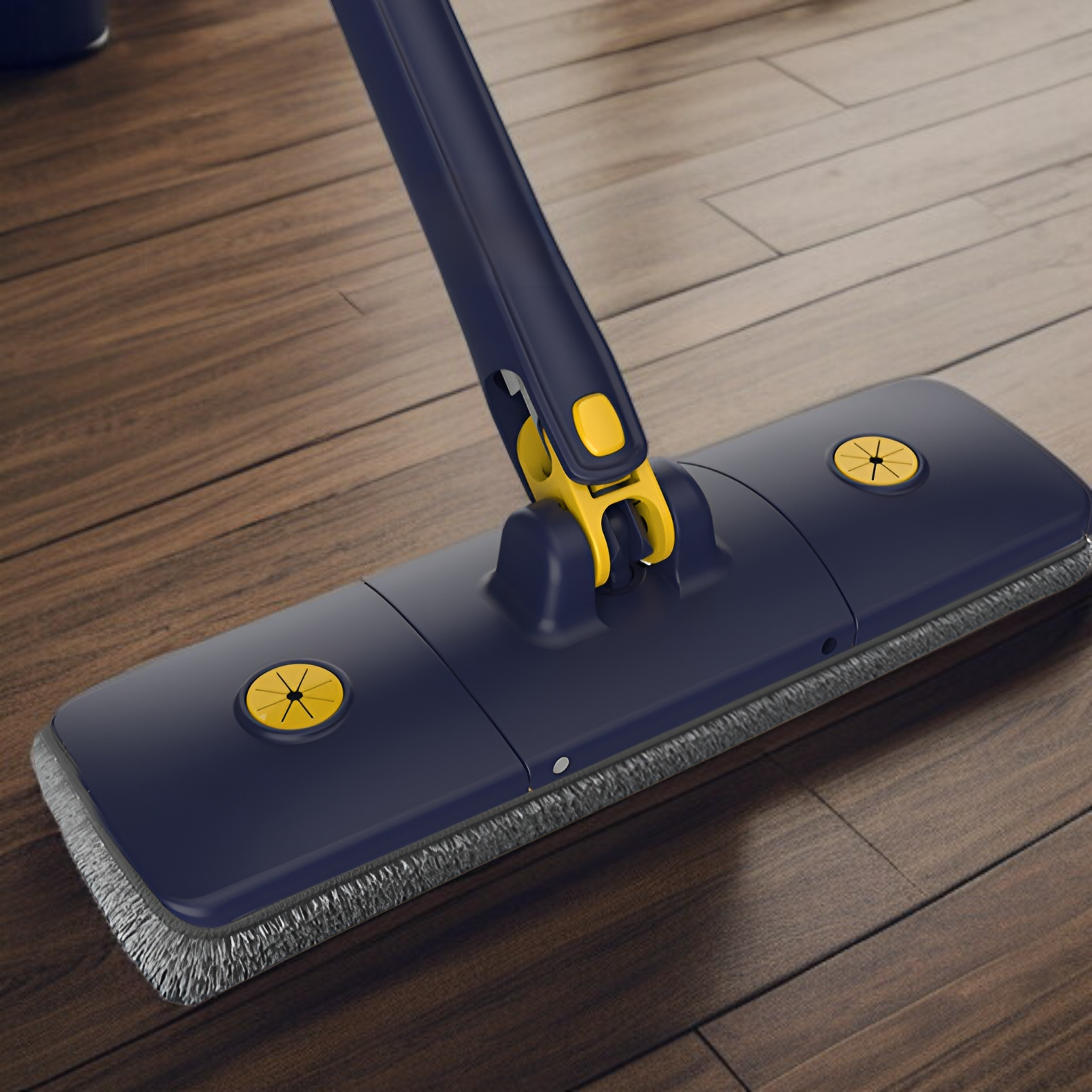 自動ねじれ水なし手洗いフラットモップ家庭用 36 センチメートル乾湿両用大型パネルモップヘッド回転ロッド速乾モップ