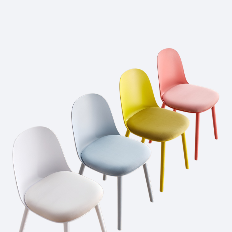 Simple plastic backrest chair for household use