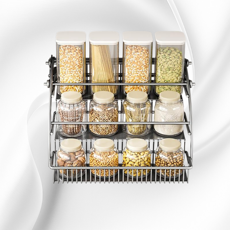 Pull-Out Telescopic Spice Organizer for Top Cabinets