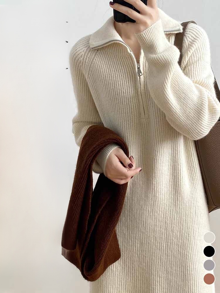 カシミヤニットワンピース