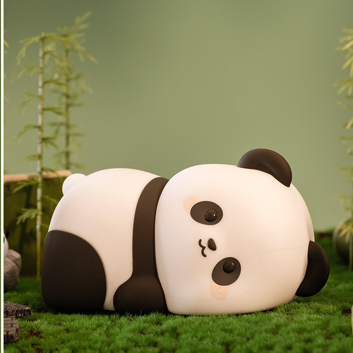 パンダナイトライト寝室シリコーン雰囲気ライト子供のギフトパットライトタイマー睡眠ナイトライト
