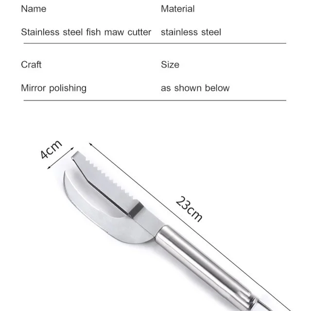 Stainless steel round handle multi-purpose fish scaler remover knife