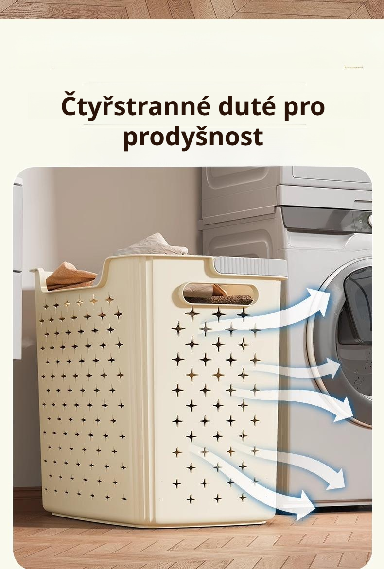 Stylový úložný koš na třídění prádla