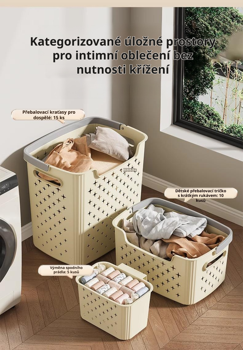 Koš na špinavé oblečení v koupelně