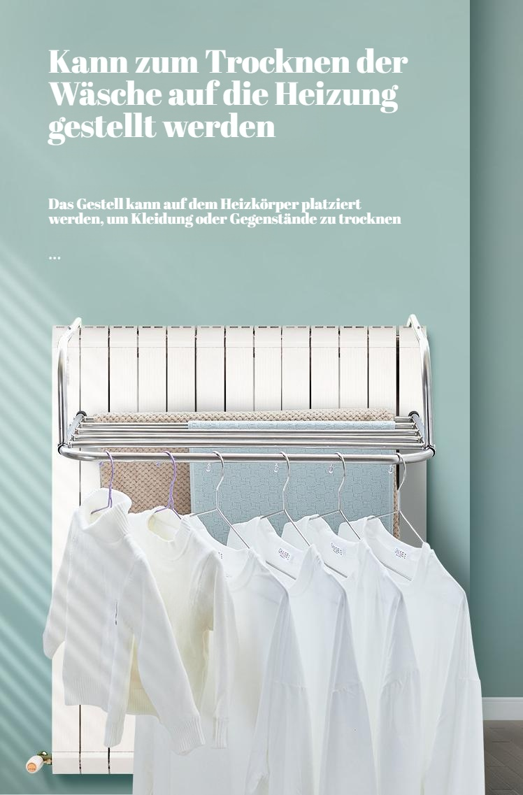 Multifunktionaler Wäscheständer für Balkon und Fensterbank