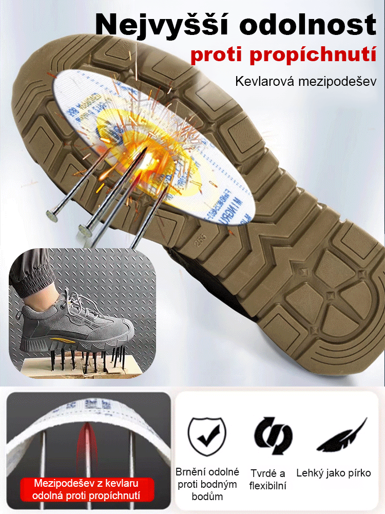 Prodýchací, odolné proti zápachu, protibodové boty