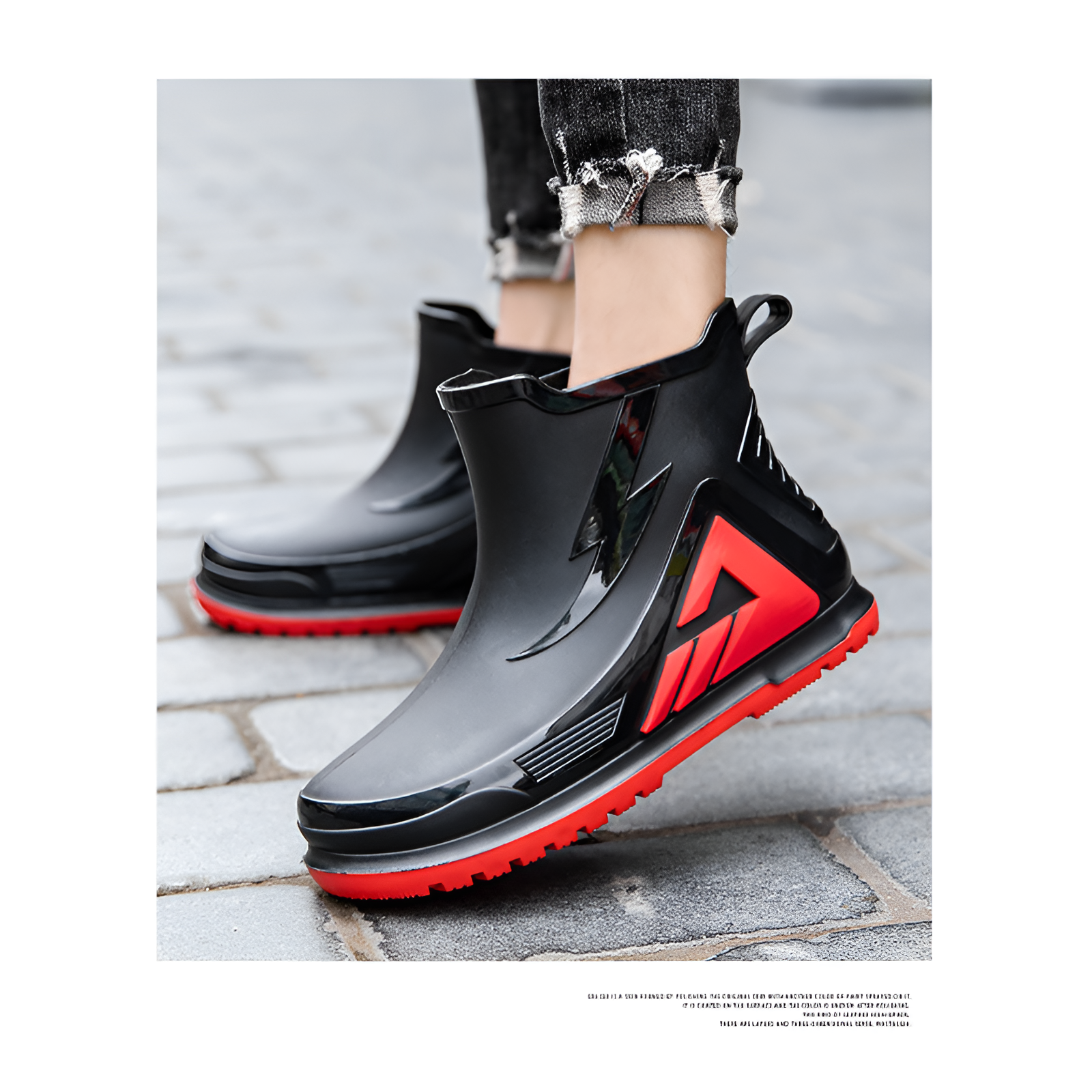 新しいスタイルのレインブーツ、四季防水メンズレインブーツ、アウトドアウェア、滑り止め厚手レインブーツ、耐摩耗性ゴムシューズ、ファッショナブルなウォーターシューズ、レディースレインブーツ