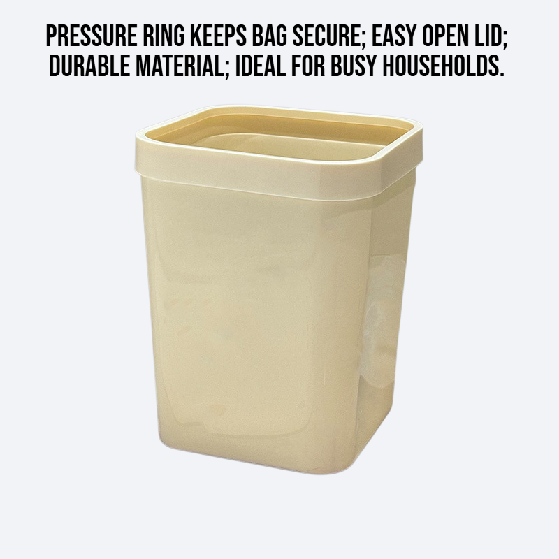 Household large capacity pressure ring open garbage bin