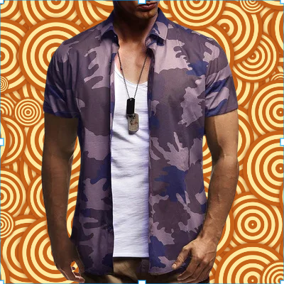 迷彩柄半袖シャツ