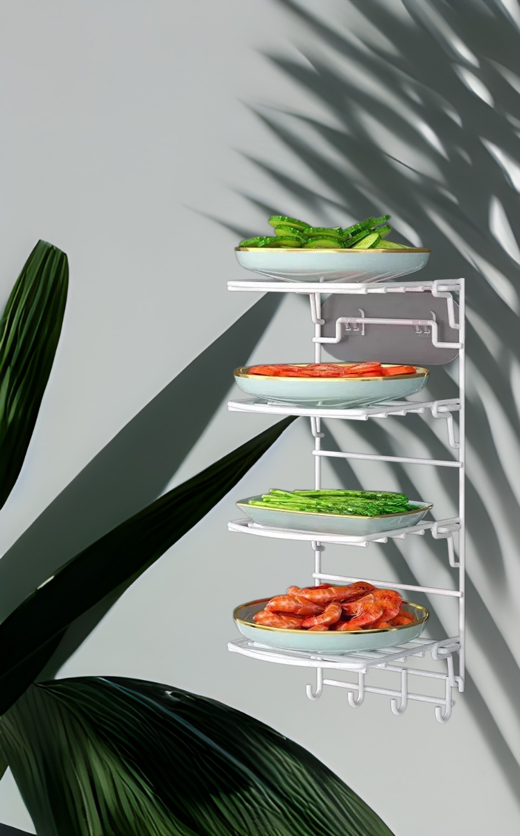 욕실 수납에 적합한 접이식 벽걸이 선반