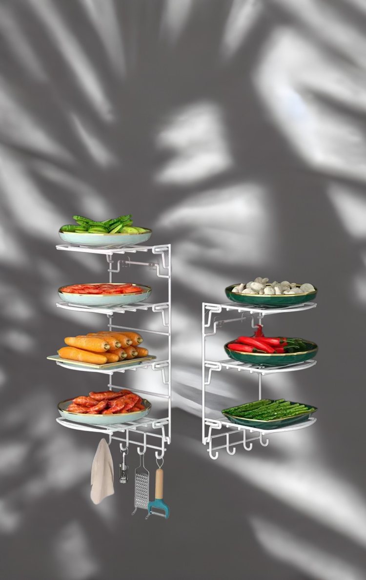 튼튼한 다용도 벽걸이 접이식 선반 설치 예시