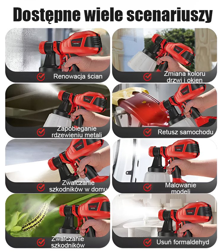 Wysokiej mocy pistolet natryskowy o wysokim ciśnieniu