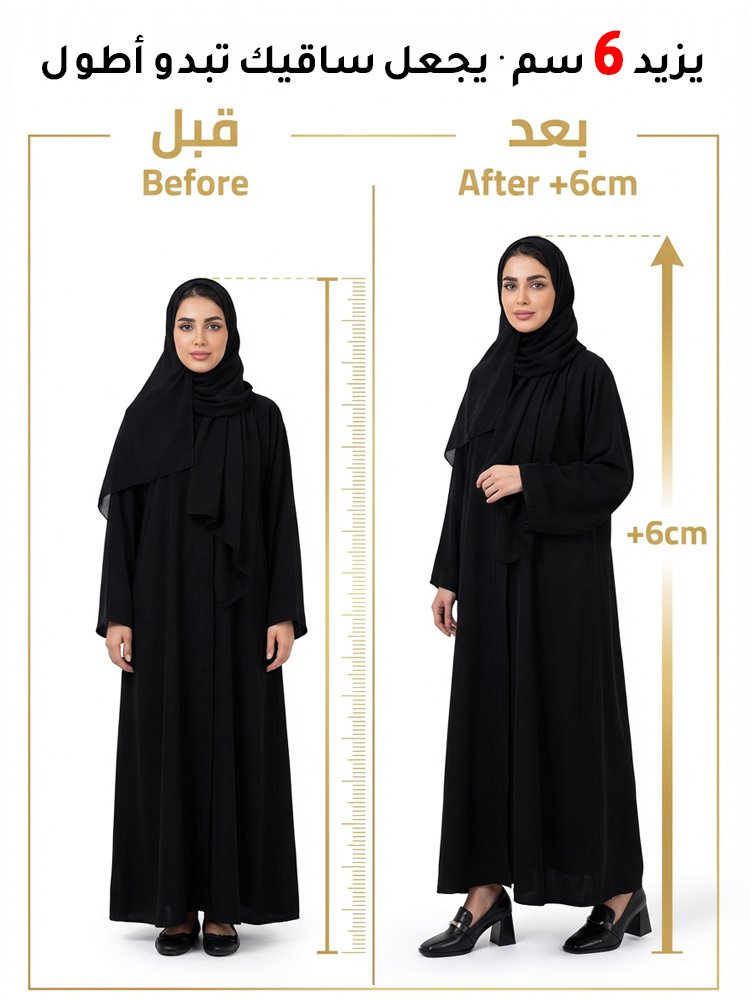 【نفس موديل المول】 حذاء نسائي بكعب عالٍ 6 سم من الجلد الناعم بمقدمة مربعة