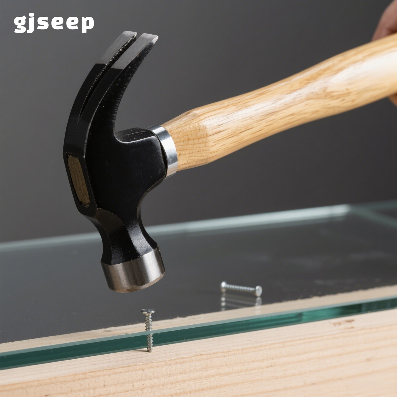 Close-up of claw hammer steel head for carpentry