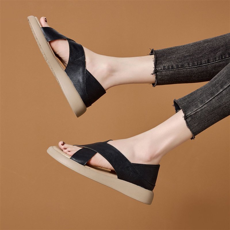 カジュアル本革サンダル