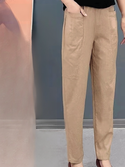 Women's Elastic Waist Cotton Pants