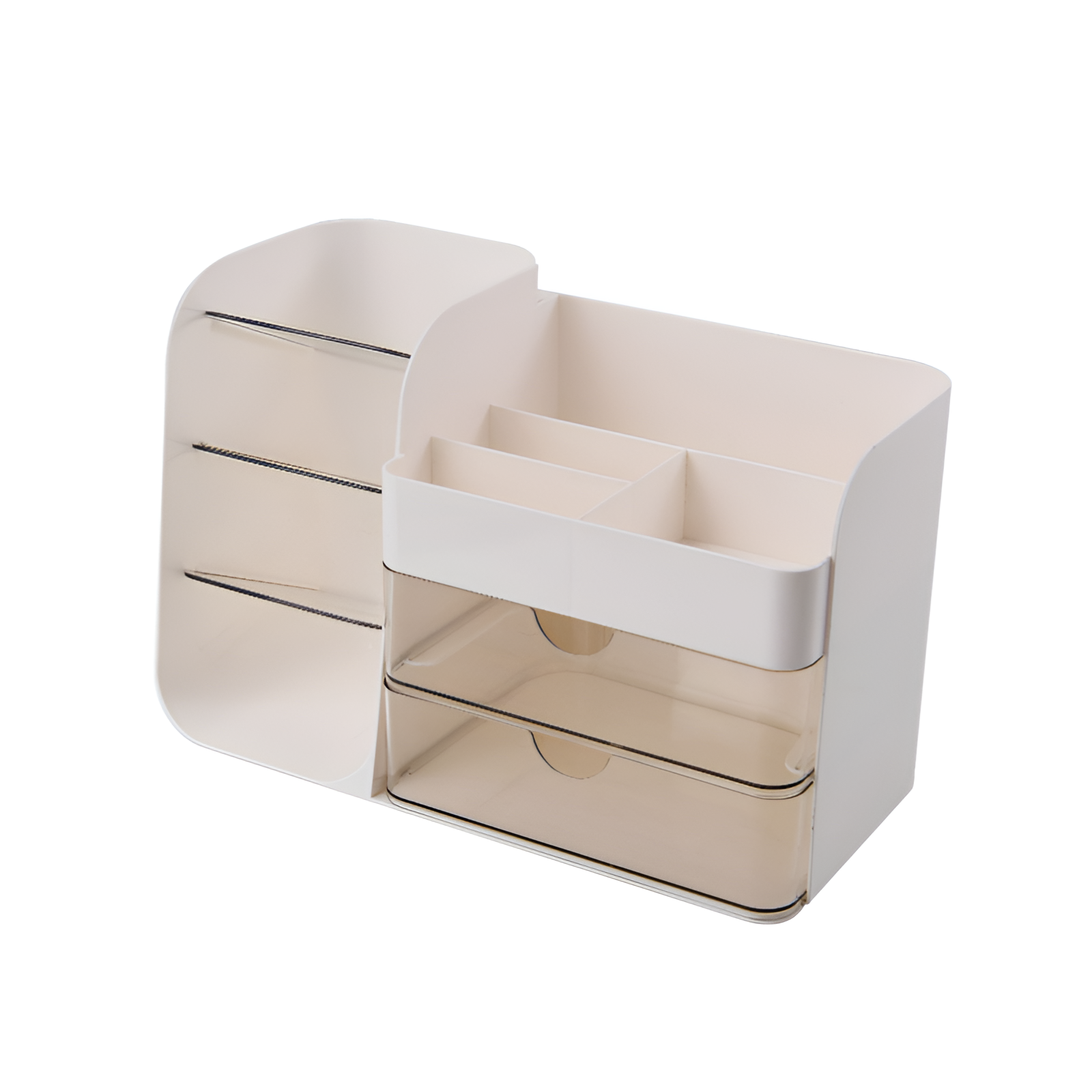 大容量の化粧品収納ボックス、斜め挿入ペンホルダー収納ボックス、デスクトップ化粧台、口紅とアイブロウペンシル収納ボックス