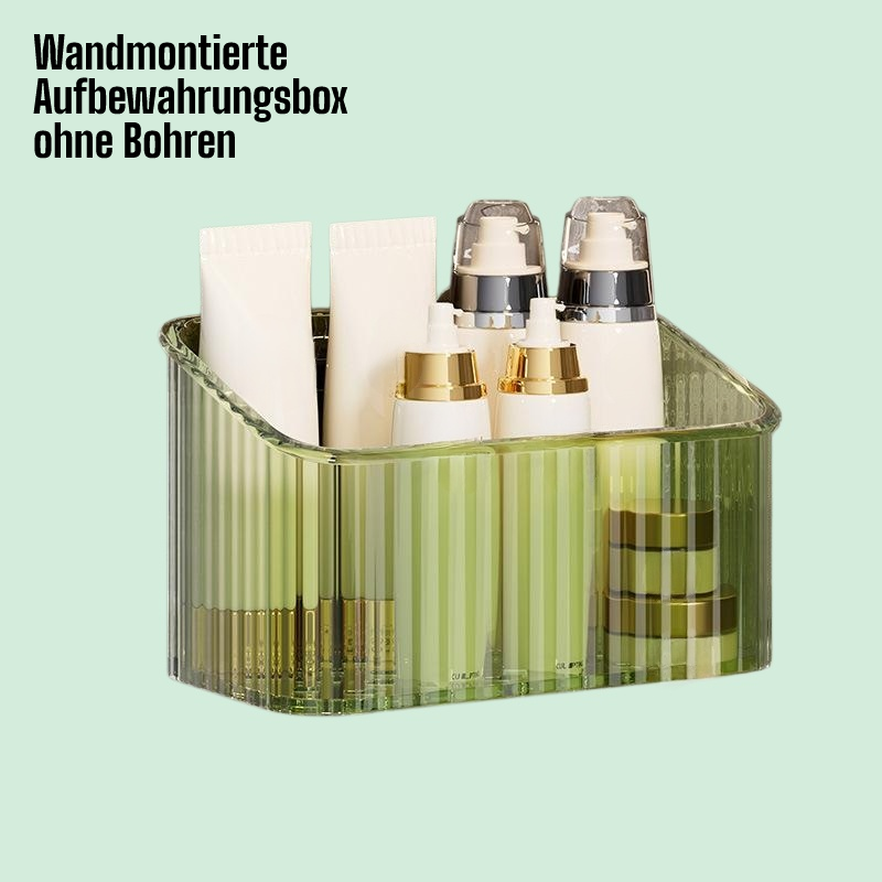 Wandmontierte Aufbewahrungsbox ohne Lochung, Kosmetik-Aufbewahrungskorb