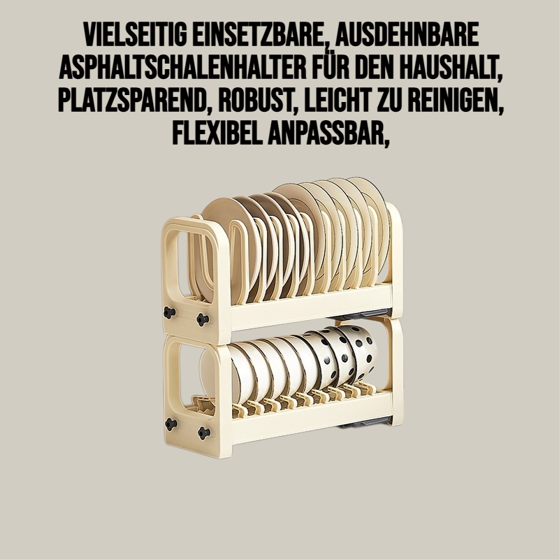 Multifunktionale ausdehnbare Asphaltschalenhalter für Haushalt