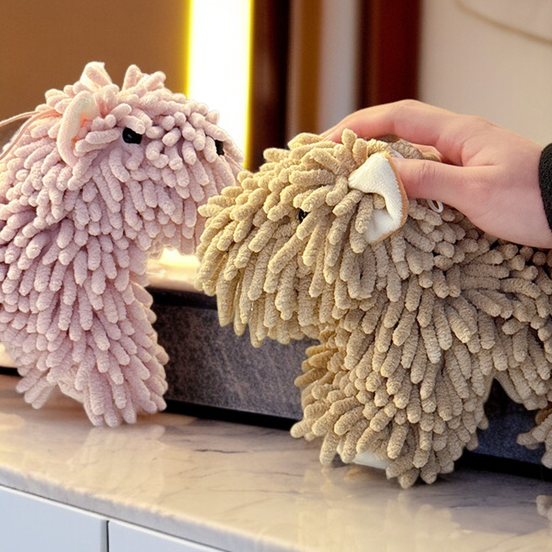 Fun hand towel with doll character for kids