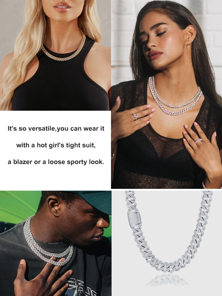 Fashionable diamond Cuban necklace