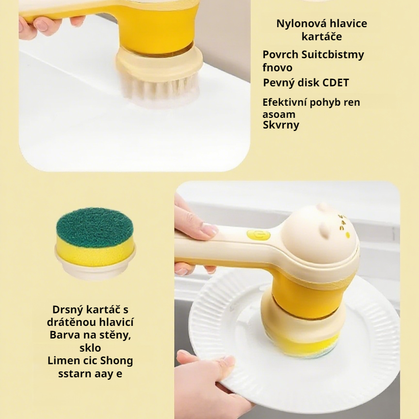  Multifunkční bezdrátový elektrický čisticí kartáč